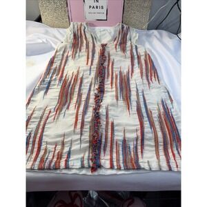 Anthropologie THML Boho Fringed Dress Size Small, Hippy Coverup Summer Dress556